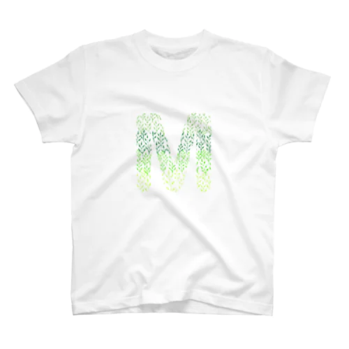 Alphabet M -gradation leafs style- スタンダードTシャツ