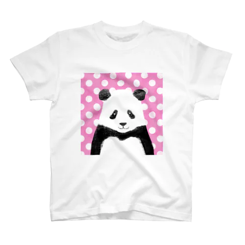 水玉パンダ(ピンク) スタンダードTシャツ