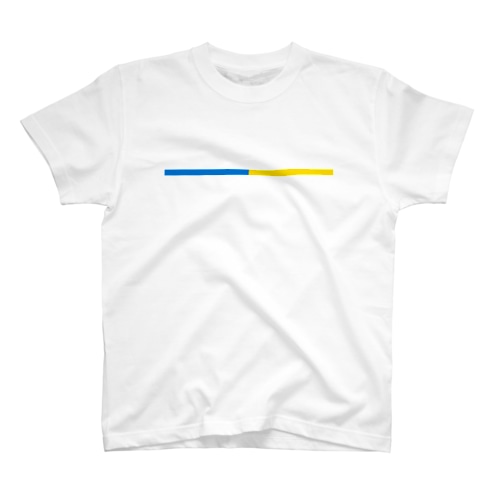 ウクライナカラー　横ライン Regular Fit T-Shirt