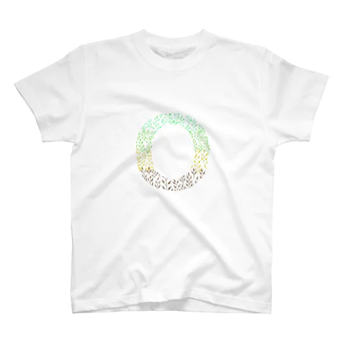 Alphabet O -gradation leafs style- スタンダードTシャツ