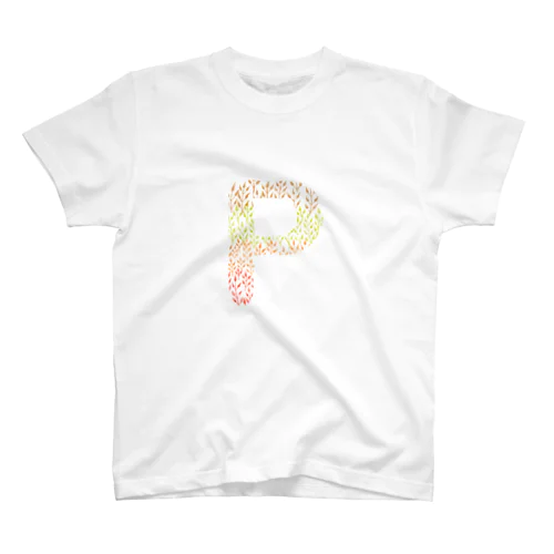 Alphabet P -gradation leafs style- スタンダードTシャツ