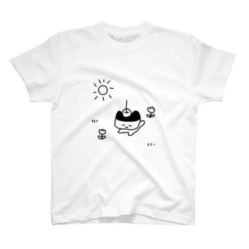 のんびりプリンねこ Regular Fit T-Shirt