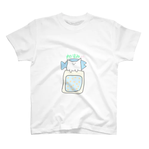 魚を枕にする猫 Regular Fit T-Shirt