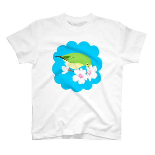 桜とメジロさん Regular Fit T-Shirt