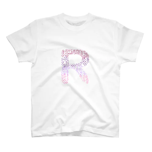 Alphabet R -gradation leafs style- スタンダードTシャツ