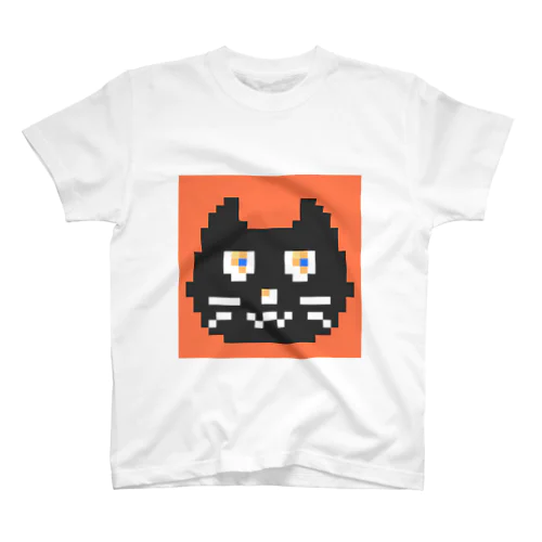 ドッド絵　Kuroneco-boya　黒猫 スタンダードTシャツ