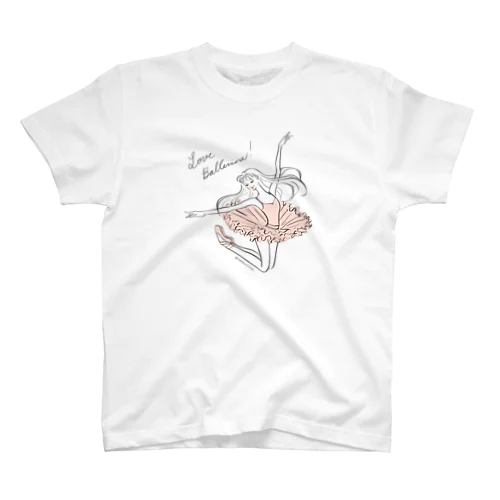 Jumping Ballerina（pink) Regular Fit T-Shirt