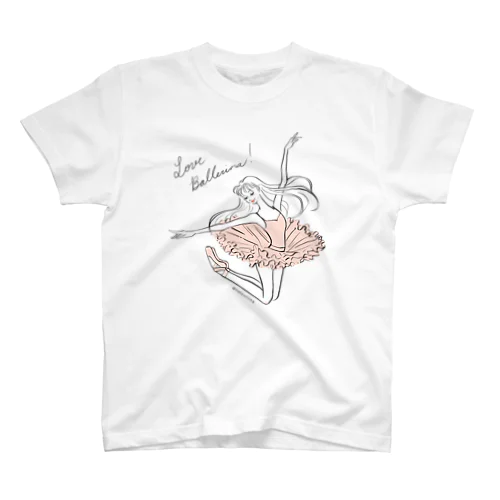 Jumping Ballerina（pink) Regular Fit T-Shirt