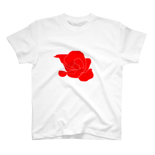 赤いバラのイラスト スタンダードTシャツ