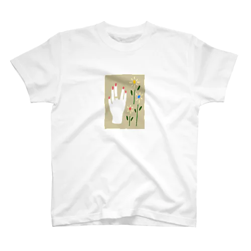 ひづめとお花(ベージュ) スタンダードTシャツ