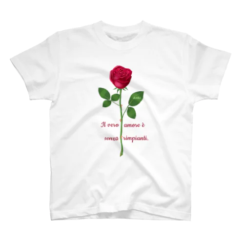 赤い薔薇 Tシャツ2 スタンダードTシャツ