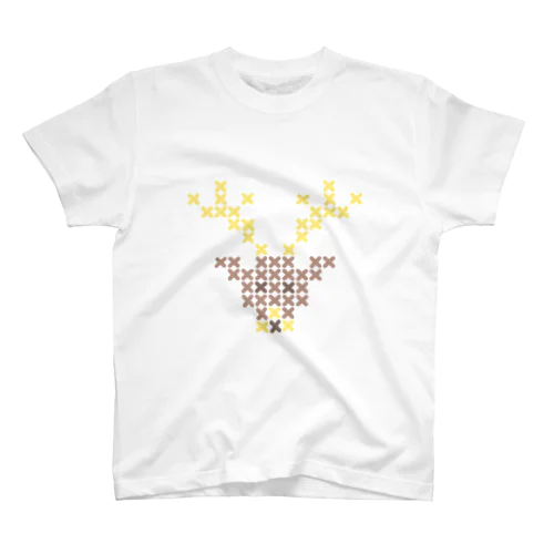 雄鹿-大 Cross-stitch Regular Fit T-Shirt