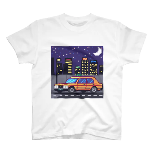 夜のタクシーライド　(ドット絵) スタンダードTシャツ