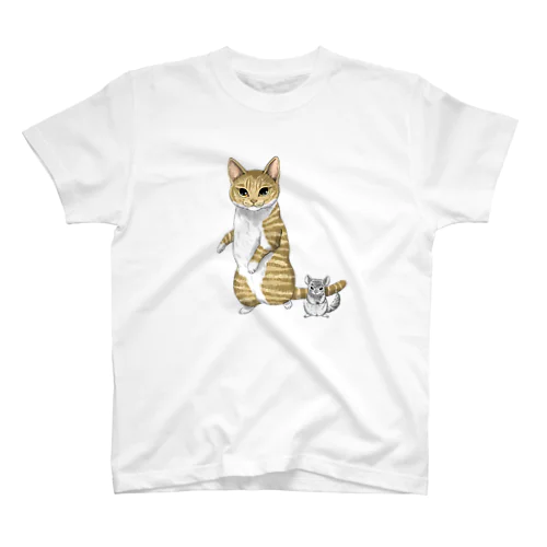 猫とチンチラ Regular Fit T-Shirt