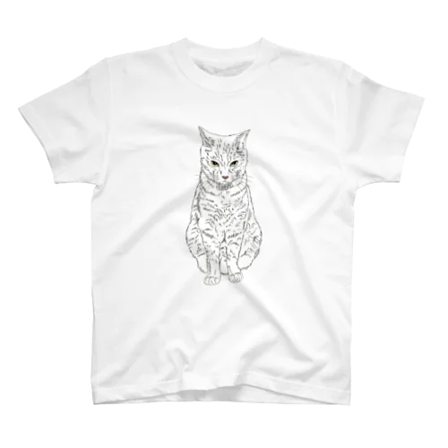 静かに怒ってる猫 Regular Fit T-Shirt