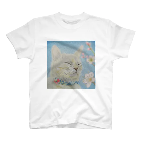 ねこ ぬくぬく Regular Fit T-Shirt