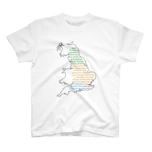 ベオウルフ冒頭（古英語地図） Regular Fit T-Shirt