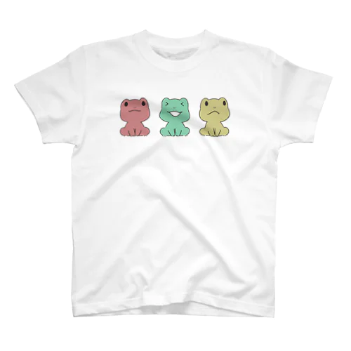 ３色のカエル スタンダードTシャツ