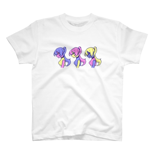 ３color Girls Regular Fit T-Shirt