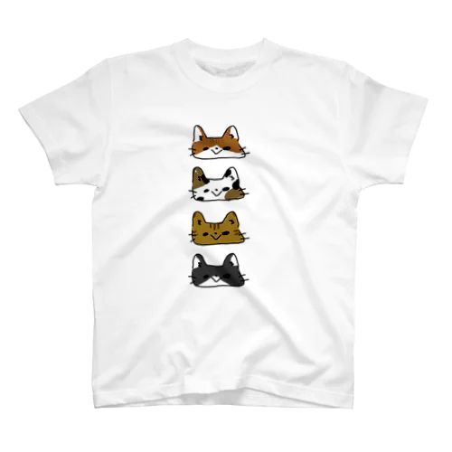 ねこねこ(ﾀﾃ) Regular Fit T-Shirt