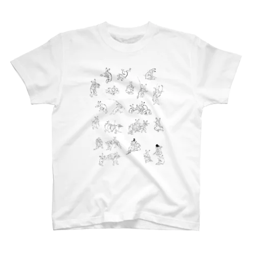 鳥獣戯画　うさぎ スタンダードTシャツ