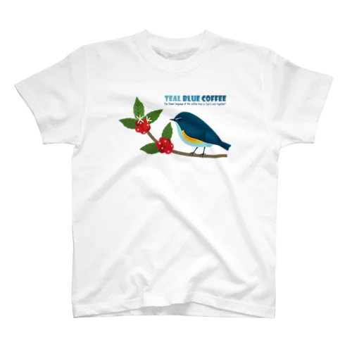 Teal Blue Bird Regular Fit T-Shirt