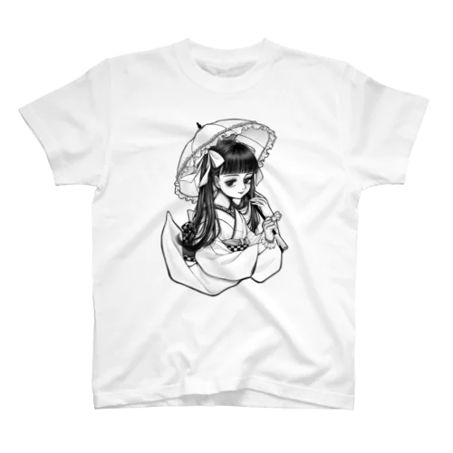 日傘の美少女 Regular Fit T-Shirt