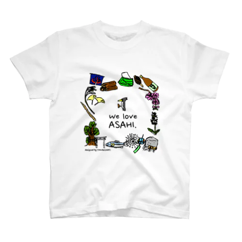 We Love ASAHI(旭Tシャツ表面のイラスト) Regular Fit T-Shirt