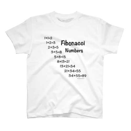 フィボナッチ数列　数字 Regular Fit T-Shirt