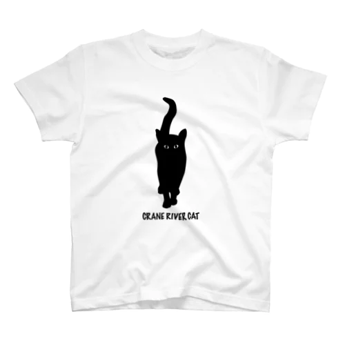 ねこシルエット CRANE RIVER CAT Regular Fit T-Shirt