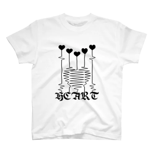 HEART【黒】 スタンダードTシャツ