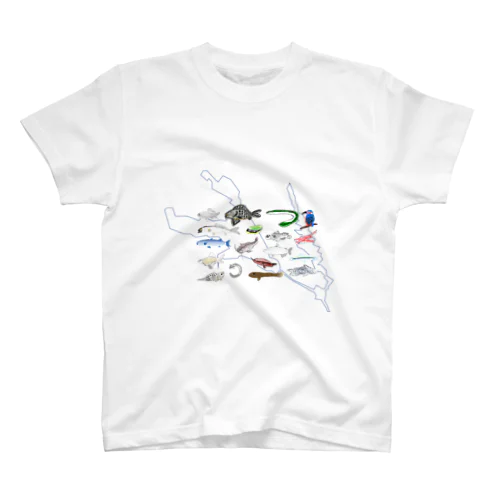 みんなで描いた霞ヶ浦の生き物② Regular Fit T-Shirt