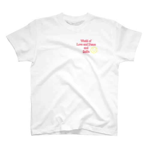 World of Love＆Peace＆SmileーPink Vol.4ー Regular Fit T-Shirt