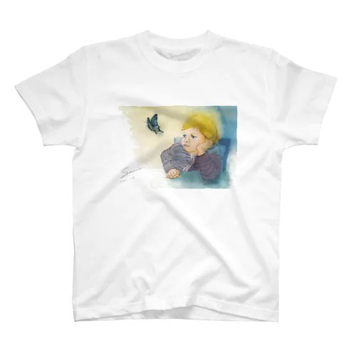 Boy and Butterfly Regular Fit T-Shirt