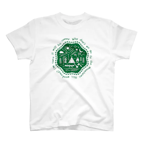 camp site（forest green） スタンダードTシャツ