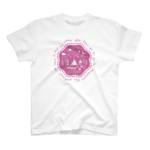 camp site（peach） スタンダードTシャツ