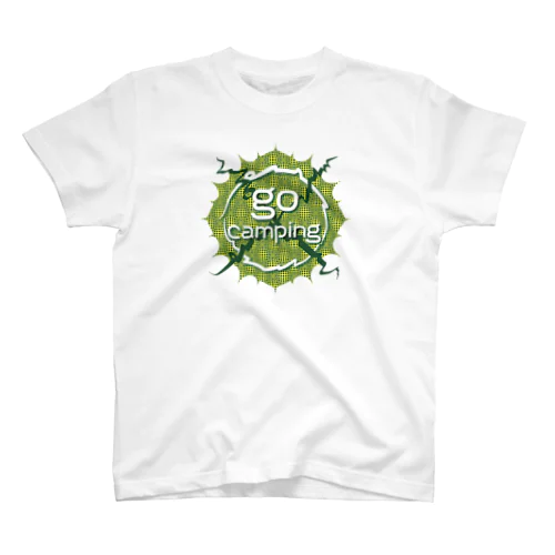 go camping（yellow green） スタンダードTシャツ