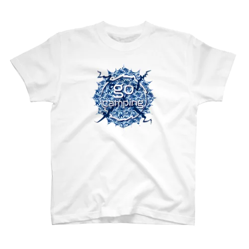 go camping（surf blue） スタンダードTシャツ