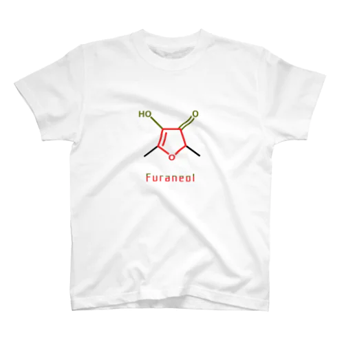 フラネオール(苺)化学式シャツ(白) Regular Fit T-Shirt
