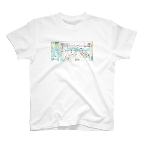 猫の温泉（カラー） Regular Fit T-Shirt