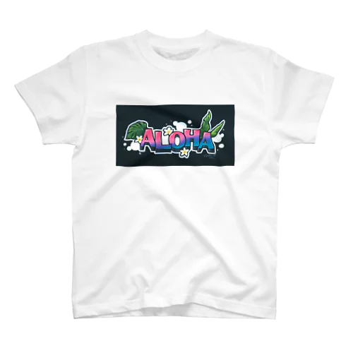 アロハ文字チョークアート Regular Fit T-Shirt