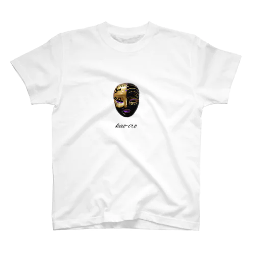 kao-iroフェイス（ブラック、ゴールド、幾何学） Regular Fit T-Shirt
