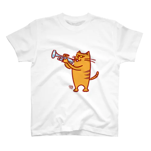 どや猫楽団・トランペット（上手入場） スタンダードTシャツ