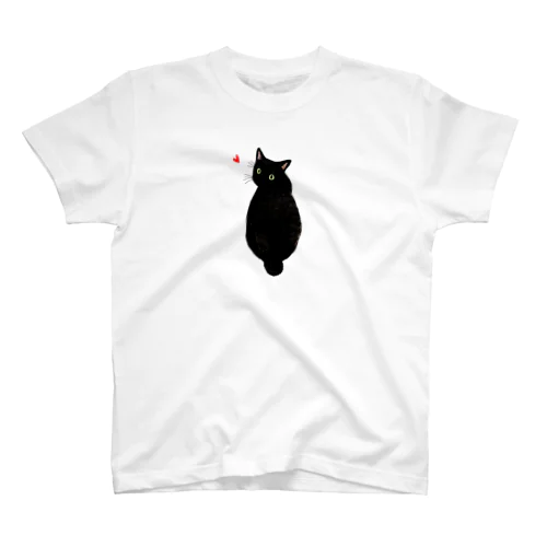 見返り黒猫さん スタンダードTシャツ