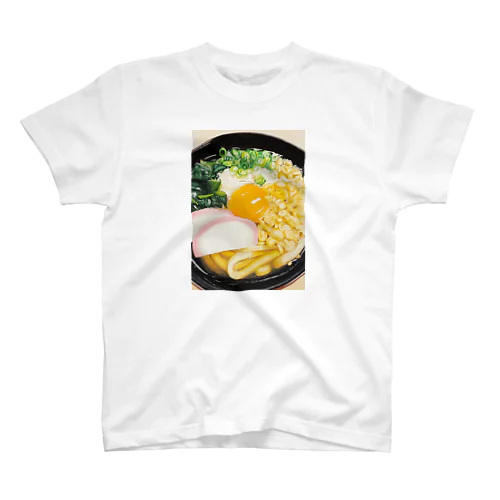 飯画 月見うどん スタンダードTシャツ