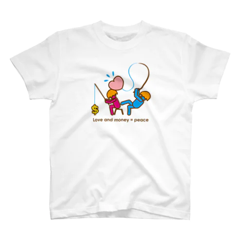 lone and money = peace_fishing スタンダードTシャツ