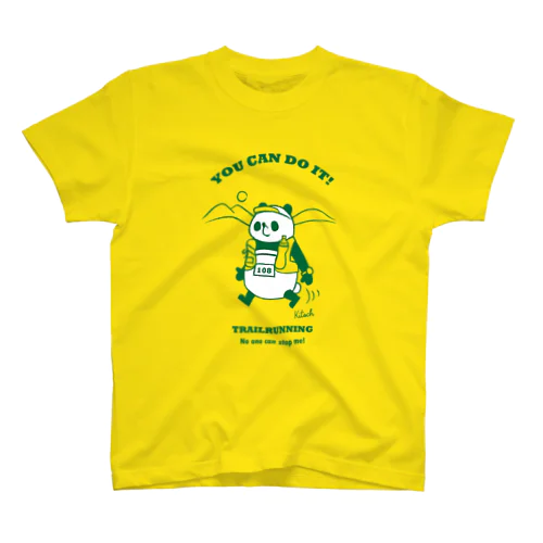 トレイルランパンダ【YOU CAN DO IT!】グリーン Regular Fit T-Shirt