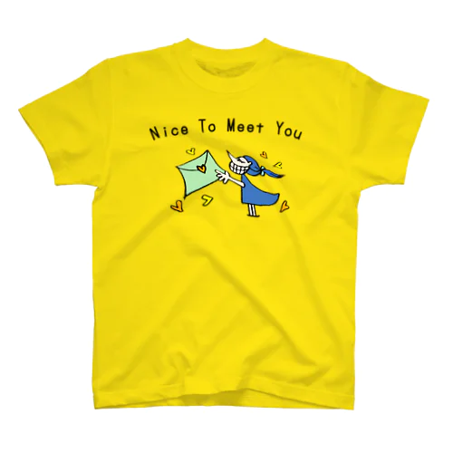 素敵な縁を引き寄せる！「Nice to meet you」Tシャツ Regular Fit T-Shirt