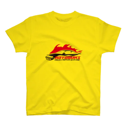 寿自動車（黒・炎） Regular Fit T-Shirt