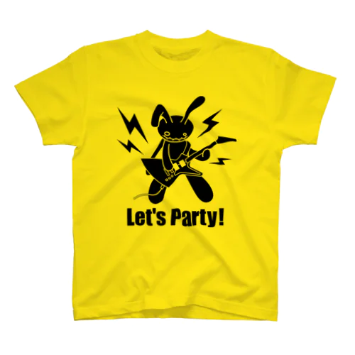  Let's party! （ブラックプリント） Regular Fit T-Shirt